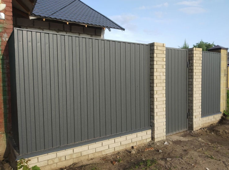 Заборы из металлопрофиля, металлоштакетник, козырьки, навесы, ворота, мебель в стиле лофт в Гомеле